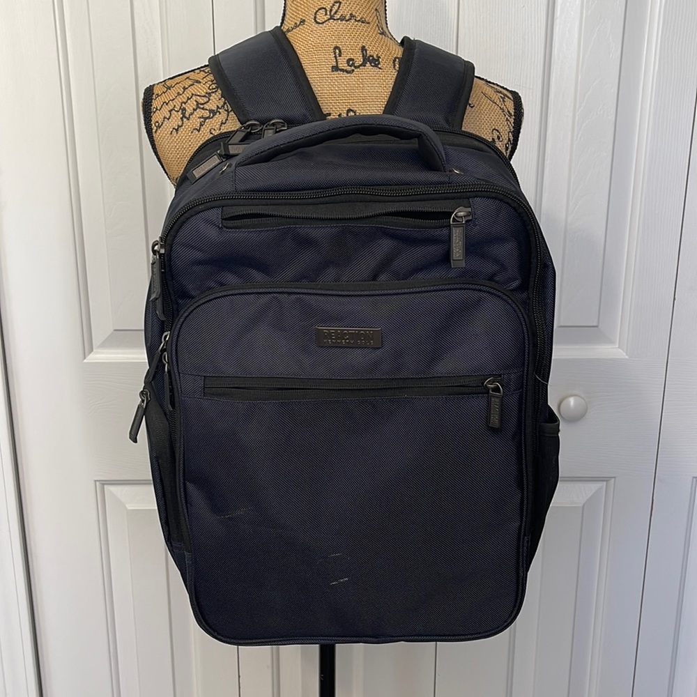 Kenneth Cole Reaction Navy Blue Laptop Backpack